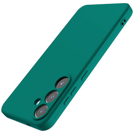 Kapa Matte Protective Lens Flexible Back Cover for Samsung Galaxy S25 | Slim Silicone with Soft Lining Shockproof Full Body Bumper Case (Green)