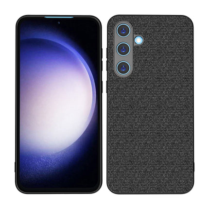 Kapa Soft Full Fabric Protective Back Case Cover for Samsung Galaxy S24 FE | Shockproof Slim Hard Anti Slip Back Case (Black)