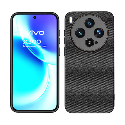 Kapa Soft Full Fabric Protective Back Case Cover for Vivo X300 5G | Shockproof Slim Hard Anti Slip Back Case (Black)