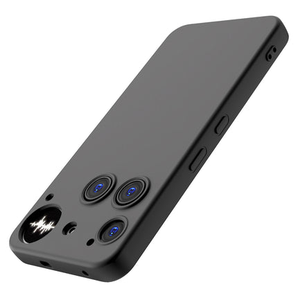 Kapa Matte Protective Lens Flexible Back Cover for Nothing Phone 3 5G | Slim Silicone with Soft Lining Shockproof Full Body Bumper Case (Black)