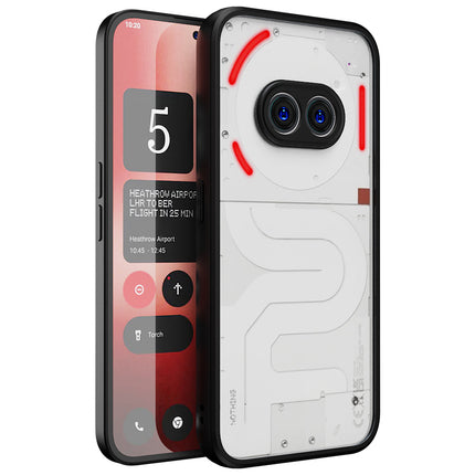 Kapa Hawkeye Clear Back Cover for Nothing Phone 2A | Camera Lens Protector Shockproof Slim Clear Case Cover (Black Sides) - Mobizang