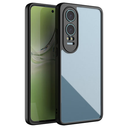 Kapa Hawkeye Clear Back Cover for OnePlus Nord CE 4 Lite | Camera Lens Protector Shockproof Slim Clear Case Cover (Black)