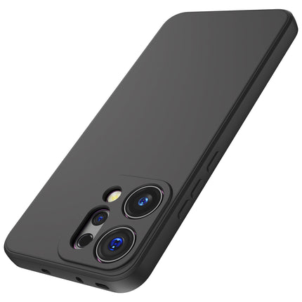 Kapa Matte Protective Lens Flexible Back Cover for Oppo Reno 14 Pro 5G | Slim Silicone with Soft Lining Shockproof Full Body Bumper Case (Black)