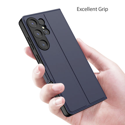 Kapa Noble Slim Magnetic Leather Flip Case Cover for Samsung Galaxy S25 Ultra | Card Holder Stand Flip Wallet Case (Blue)