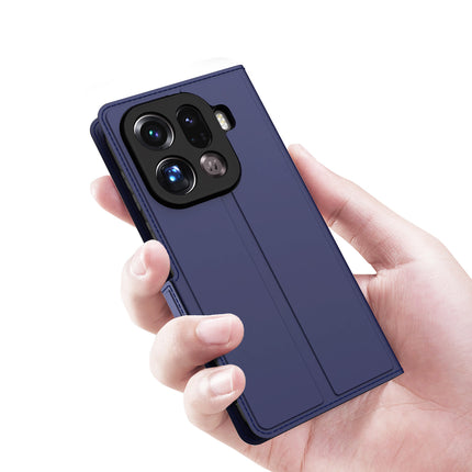 Kapa Noble Slim Magnetic Leather Flip Case Cover for Oppo Find X9 Pro | Card Holder Stand Flip Wallet Case (Blue) - Mobizang