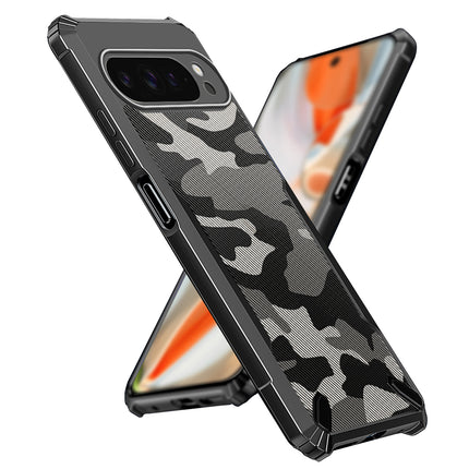 Kapa Bull Camouflage Back Cover for Google Pixel 9 PRO XL | [Military Grade Protection] Shock Proof Slim Hybrid Bumper Case (Black)