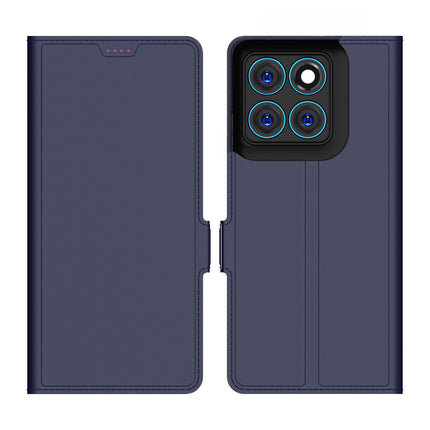 Kapa Noble Slim Magnetic Leather Flip Case Cover for Moto Edge 60 Pro | Card Holder Stand Flip Wallet Case (Blue)