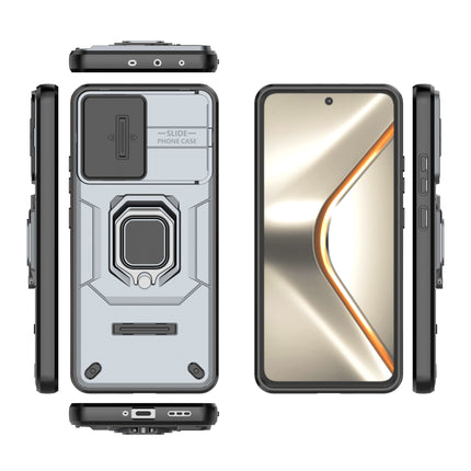 Kapa Armor Slider Back Cover for Oppo K13 5G | Inbuilt Ring + Camera Slider Shockproof Lens Protection Bumper Back Case (Grey)