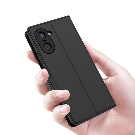 Kapa Noble Slim Magnetic Leather Flip Case Cover for OnePlus Nord CE 5 | Card Holder Stand Flip Wallet Case (Black)