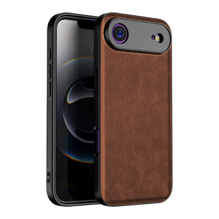 Kapa Tux Leather Back Cover for Apple iPhone 17 Air | Slim Shockproof Camera Protection Bumper Case (Brown)