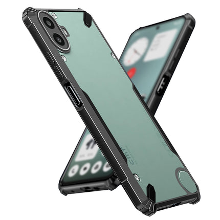 Kapa Bull Clear Back Cover for Nothing CMF Phone 1 | [Military Grade Protection] Shock Proof Slim Hybrid Bumper Case (Black)