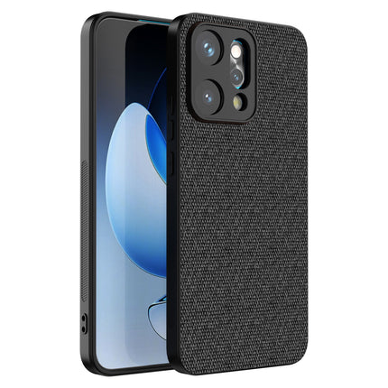 Kapa Soft Full Fabric Protective Back Case Cover for Oppo Reno 14 PRO 5G | Shockproof Slim Hard Anti Slip Back Case (Black) - Mobizang