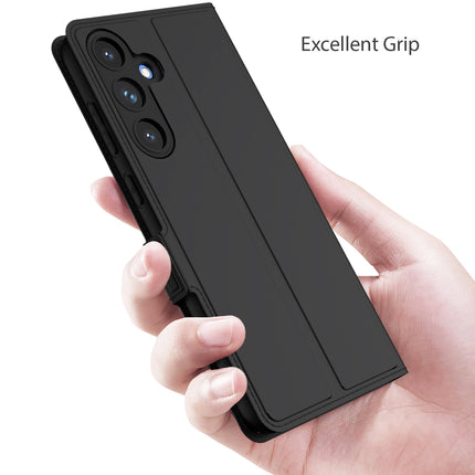 Kapa Noble Slim Magnetic Leather Flip Case Cover for Samsung Galaxy S25 Plus | Card Holder Stand Flip Wallet Case (Black)