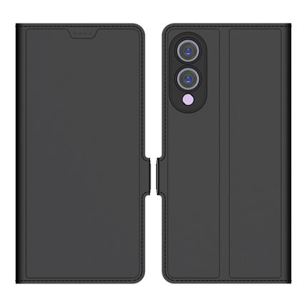 Kapa Noble Slim Magnetic Leather Flip Case Cover for Samsung Galaxy S25 Edge | Card Holder Stand Flip Wallet Case (Black)