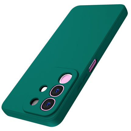 Kapa Matte Protective Lens Flexible Back Cover for Iqoo Z10x 5G / Vivo T4x 5G | Slim Silicone with Soft Lining Shockproof Full Body Bumper Case (Green)