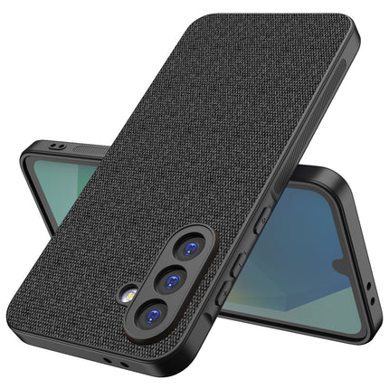 Kapa Soft Full Fabric Protective Back Case Cover for Samsung Galaxy A16 | Shockproof Slim Hard Anti Slip Back Case (Black) - Mobizang
