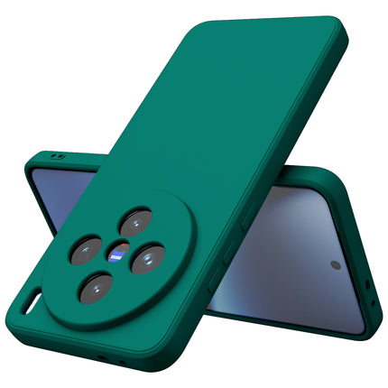 Kapa Matte Protective Lens Flexible Back Cover for Vivo X200 (5G) | Slim Silicone with Soft Lining Shockproof Full Body Bumper Case (Green)