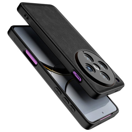 Kapa Tux Leather Back Cover for Oppo Find X8 Pro | Slim Shockproof Camera Protection Bumper Case (Black)