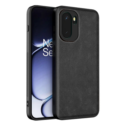 Kapa Tux Leather Back Cover for OnePlus 15R | Slim Shockproof Camera Protection Bumper Case (Black)
