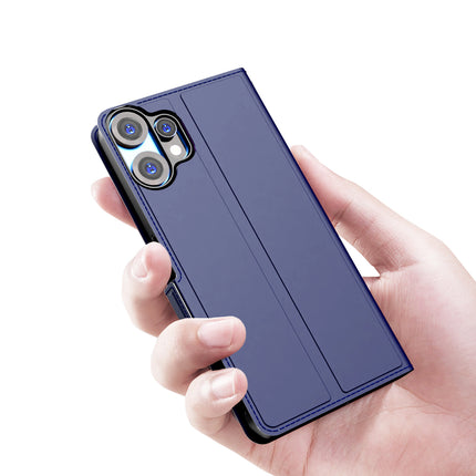 Kapa Noble Slim Magnetic Leather Flip Case Cover for CMF Phone 2 Pro | Card Holder Stand Flip Wallet Case (Blue)