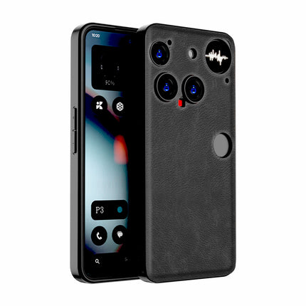 Kapa Tux Leather Back Cover for Nothing Phone 3 5G | Slim Shockproof Camera Protection Bumper Case (Black)