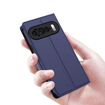 Kapa Noble Slim Magnetic Leather Flip Case Cover for Google Pixel 10 Pro | Card Holder Stand Flip Wallet Case (Blue)