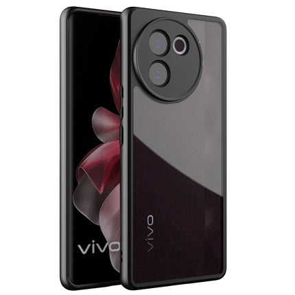 Kapa Hawkeye Clear Back Cover for Vivo V30E (5G) | Camera Lens Protector Shockproof Slim Clear Case Cover (Black)