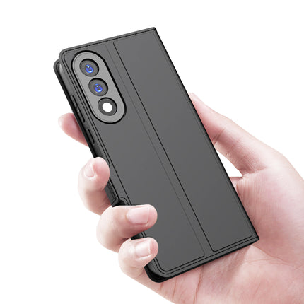 Kapa Noble Slim Magnetic Leather Flip Case Cover for OnePlus Nord 5 | Card Holder Stand Flip Wallet Case (Black)