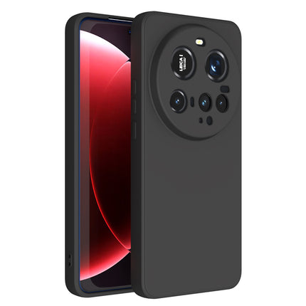 Kapa Matte Protective Lens Flexible Back Cover for Xiaomi 15 Ultra | Slim Silicone with Soft Lining Shockproof Full Body Bumper Case (Black)