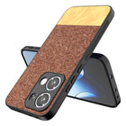 Kapa Soft Fabric & Leather Hybrid Protective Back Cover for Oppo Reno 13 5G | Shockproof Slim Hard Anti Slip Back Case (Brown)