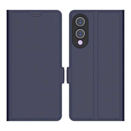Kapa Noble Slim Magnetic Leather Flip Case Cover for Samsung Galaxy S25 Edge | Card Holder Stand Flip Wallet Case (Blue) - Mobizang