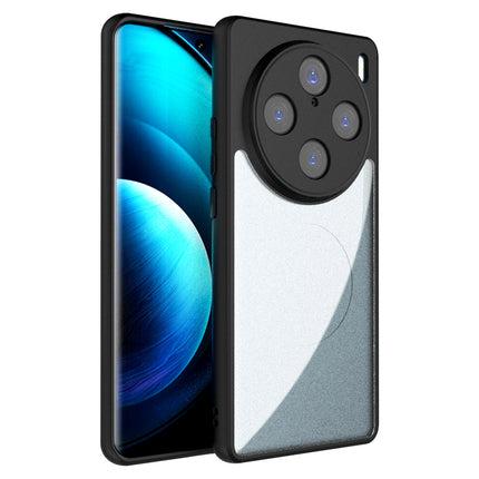 Kapa Hawkeye Clear Back Cover for Vivo X100 Pro (5G) | Camera Lens Protector Shockproof Slim Clear Case Cover (Black Sides)