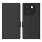 Kapa Noble Slim Magnetic Leather Flip Case Cover for Poco M7 Pro | Card Holder Stand Flip Wallet Case (Black) - Mobizang