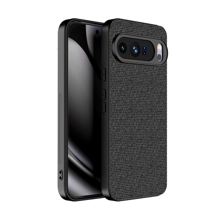 Kapa Soft Full Fabric Protective Back Case Cover for Google Pixel 10 Pro XL | Shockproof Slim Hard Anti Slip Back Case (Black)