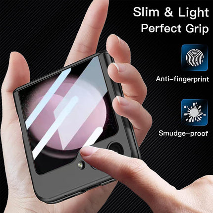 Kapa Ultra Thin Back Cover for Galaxy Z Flip6 / Z Flip 6 | With [Magnetic Hinge Protection] and Inbuilt Glass Window Protection (Black)