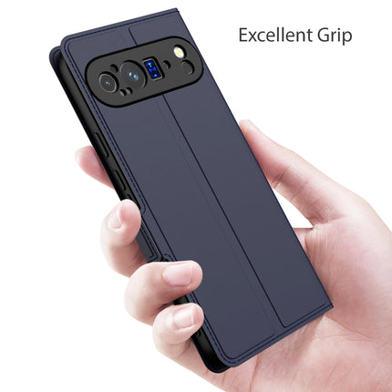 Kapa Noble Slim Magnetic Leather Flip Case Cover for Google Pixel 9 Pro | Card Holder Stand Flip Wallet Case (Blue)