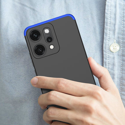 Kapa Double Dip Full 360 Protection Back Case Cover for Oppo Reno 14 5G (Blue,Black)