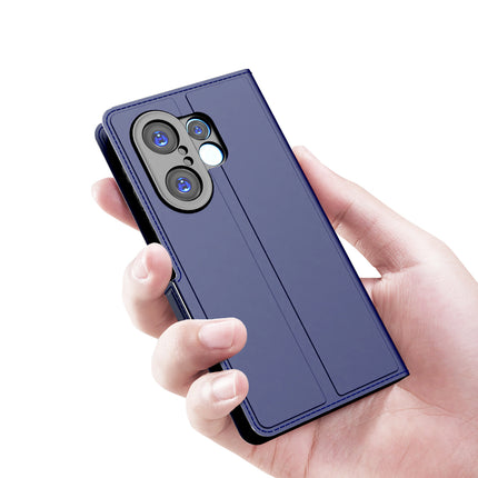 Kapa Noble Slim Magnetic Leather Flip Case Cover for Vivo X200 FE 5G | Card Holder Stand Flip Wallet Case (Blue)