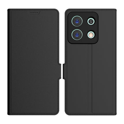 Kapa Noble Slim Magnetic Leather Flip Case Cover for Redmi Note 13 (5G) | Card Holder Stand Flip Wallet Case (Black) - Mobizang