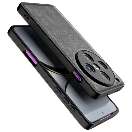 Kapa Tux Leather Back Cover for Oppo Find X8 Pro | Slim Shockproof Camera Protection Bumper Case (Grey)