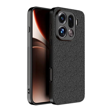Kapa Soft Full Fabric Protective Back Case Cover for Oppo Find X9 Pro | Shockproof Slim Hard Anti Slip Back Case (Black) - Mobizang