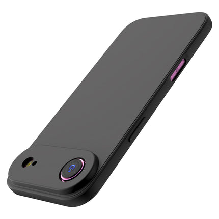 Kapa Matte Protective Lens Flexible Back Cover for Apple iPhone 17 Air | Slim Silicone with Soft Lining Shockproof Full Body Bumper Case (Black)