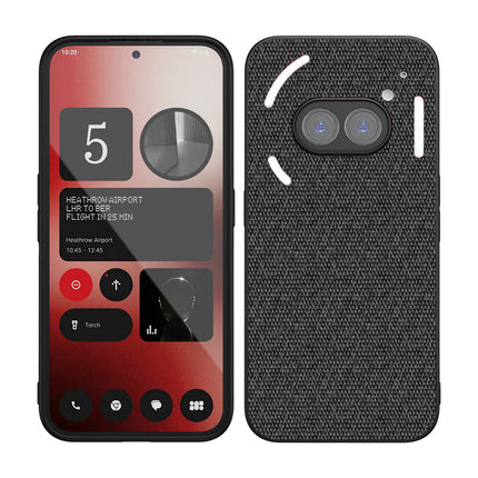 Kapa Soft Full Fabric Protective Back Case Cover for Nothing Phone 2A | Shockproof Slim Hard Anti Slip Back Case (Black)
