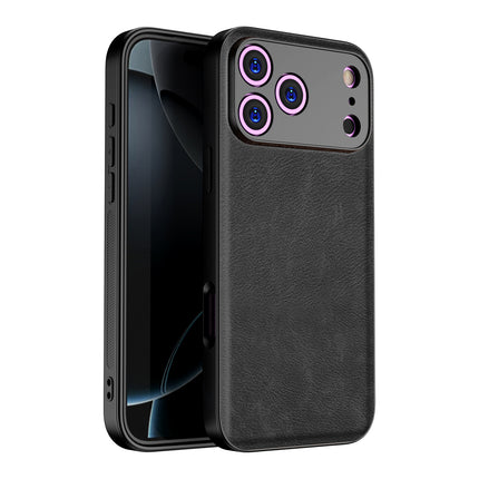 Kapa Tux Leather Back Cover for Apple iPhone 17 Pro Max | Slim Shockproof Camera Protection Bumper Case (Black)