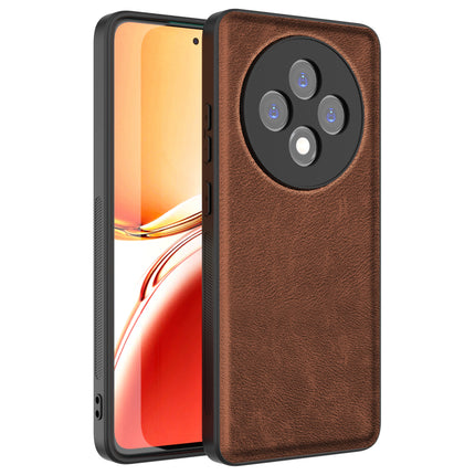Kapa Tux Leather Back Cover for Oppo F27 (5G) | Slim Shockproof Camera Protection Bumper Case (Brown)