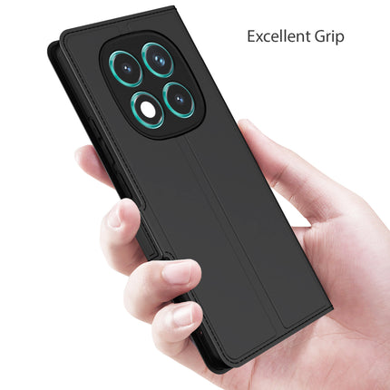 Kapa Noble Slim Magnetic Leather Flip Case Cover for Redmi Note 14 Pro (5G) | Card Holder Stand Flip Wallet Case (Black) - Mobizang