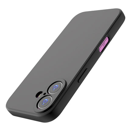 Kapa Matte Protective Lens Flexible Back Cover for Apple iPhone 17 | Slim Silicone with Soft Lining Shockproof Full Body Bumper Case (Black)