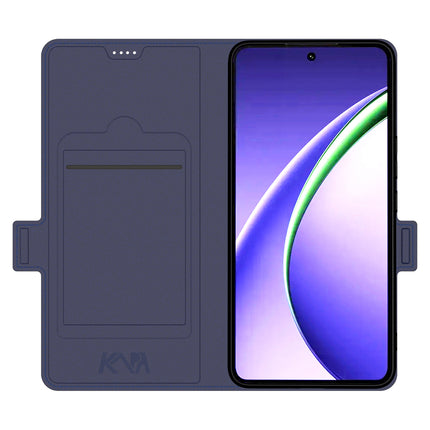 Kapa Noble Slim Magnetic Leather Flip Case Cover for Oppo K13 Turbo / K13 Turbo Pro | Card Holder Stand Flip Wallet Case (Blue)