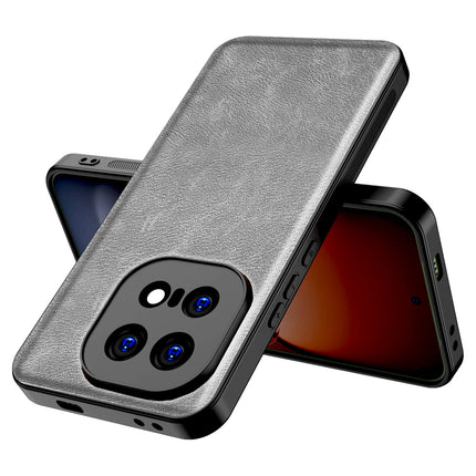Kapa Tux Leather Back Cover for IQOO 15 5G | Slim Shockproof Camera Protection Bumper Case (Grey)