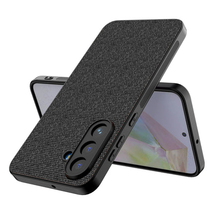 Kapa Soft Full Fabric Protective Back Case Cover for Samsung Galaxy M56 | Shockproof Slim Hard Anti Slip Back Case (Black)